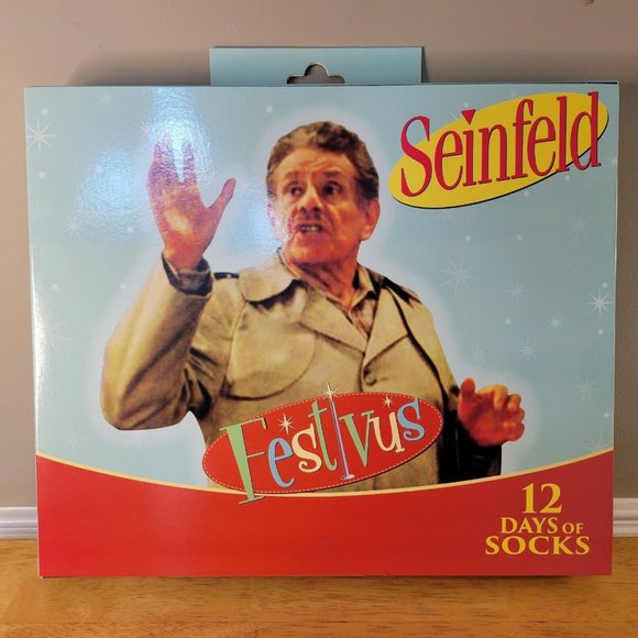 Seinfeld‎ 12 Days of Socks Mens 12 pair 8 Low Cut & 4 Crew Shoe Size 6-12 NEW - Picture 1 of 5